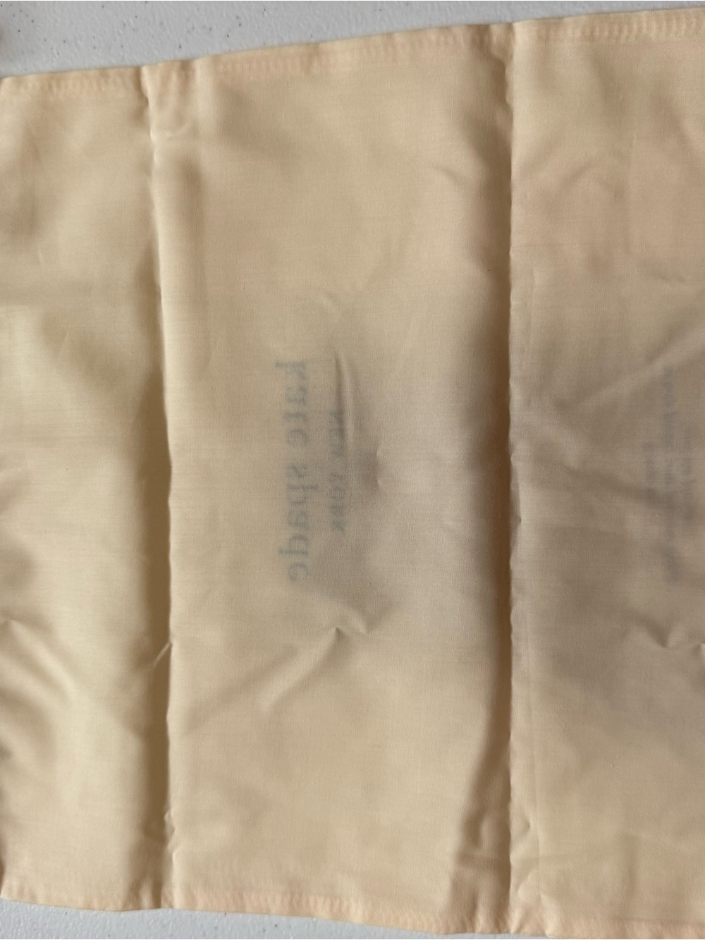 Kate Spade New York Cream Drawstring Dust Bag 12” x 13” - Picture 2 of 2